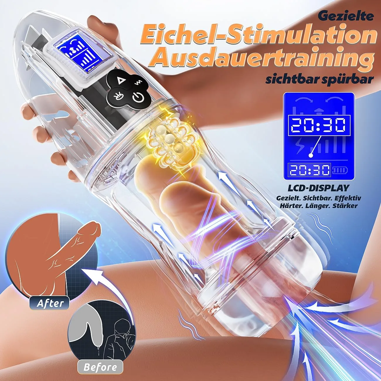 Seekheart transparent electric masturbator product image